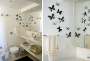 Banheiro da suite de casal - Destaque para as borboletas lindas...
